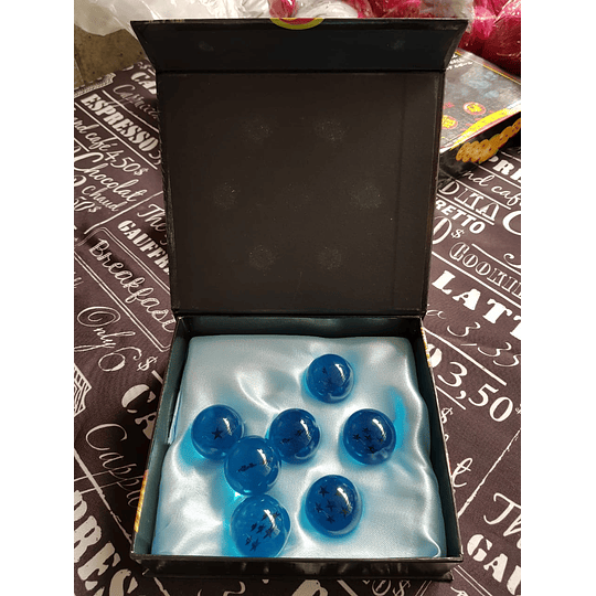Dragon Ball Z Set de 7 esferas del dragón color celeste
