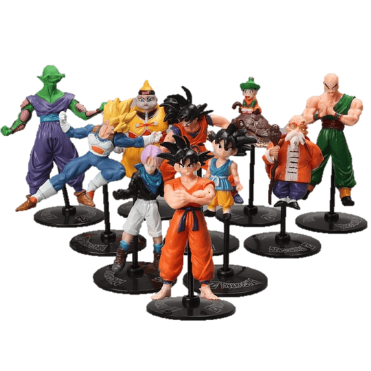 Dragon Ball Z Set 10 Figuras - Incluyen Base (Modelo 1)