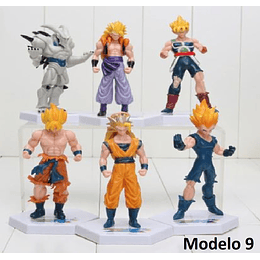 Dragon Ball Z Set 6 Figuras - Incluyen Base (Modelo (9)
