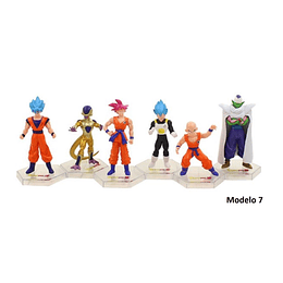 Dragon Ball Z Set 6 Figuras - Incluyen Base (Modelo 7)