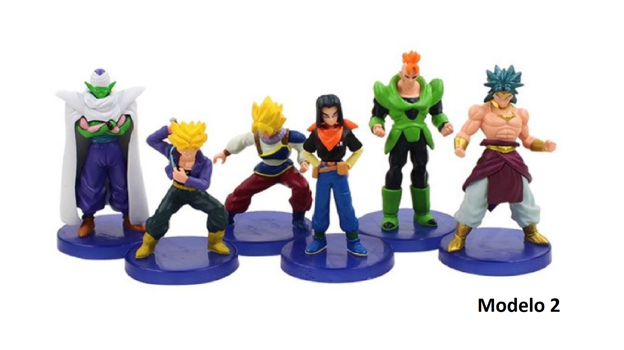 Dragon Ball Z Set 6 Figuras - Incluyen Base (Modelo 2)