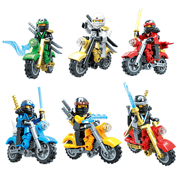 Ninjago Set 6 Motos Legocompatibles (Modelo 1)
