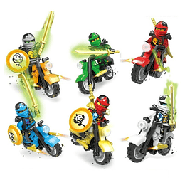 Ninjago Set 6 Motos Legocompatibles (Modelo 2)