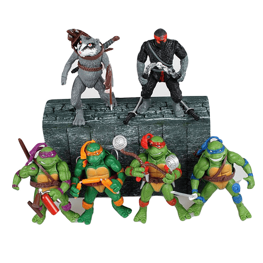 Tortugas Ninja Set 6 Figuras Articuladas (Modelo 1)