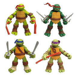 Tortugas Ninja Set 4 Figuras Articuladas (Nuevo Modelo)