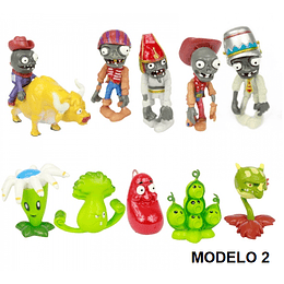 Plantas vs Zombies Set 10 Figuras﻿ (Modelo 2)