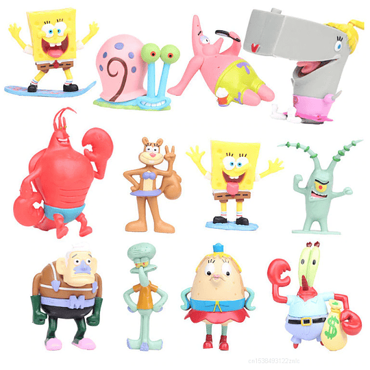 Bob Esponja Set 12 Figuras