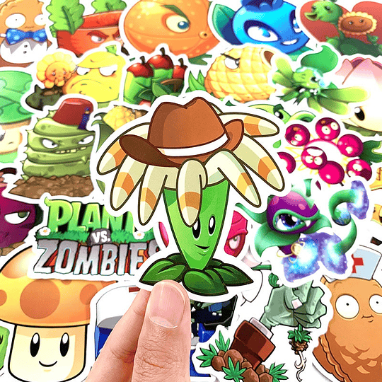 Plantas vs Zombies Set de 100 Stickers