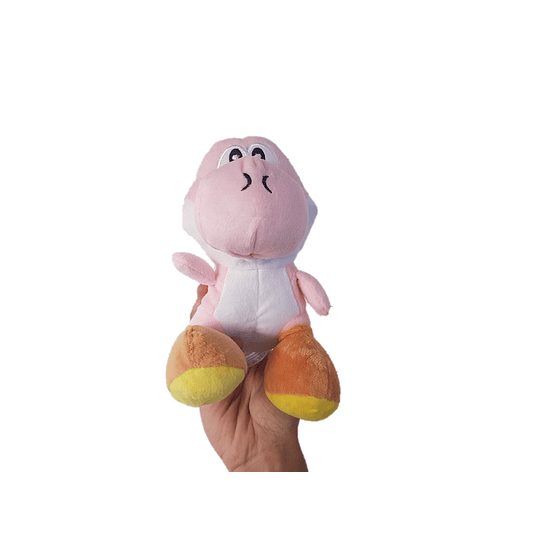 Mario Bros Peluche Yoshi Rosado 19 cm