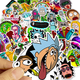 Rick y Morty Set de 50 Stickers