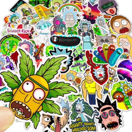 Rick y Morty Set de 50 Stickers