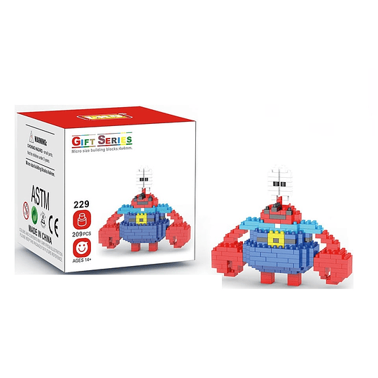 Bob Esponja Figura Armable Don Cangrejo (Con Caja)