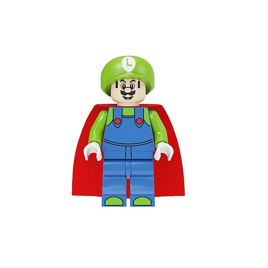 Mario Bros Lego Compatible Luigi