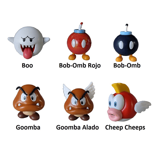 Mario Bros Figuras 5 cm  Varios Modelos Disponibles