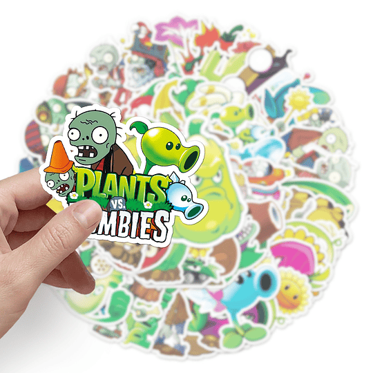 Plantas Vs Zombies Set de 50 Stickers