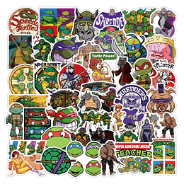 Tortugas Ninja Set de 50 Stickers