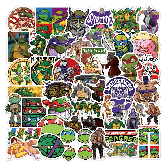 Tortugas Ninja Set de 50 Stickers