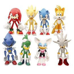 Sonic Set 8 Figuras 12 cm