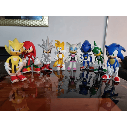 Sonic Set 8 Figuras 12 cm