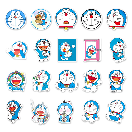 Doraemon el Gato Cósmico Set de 50 Stickers