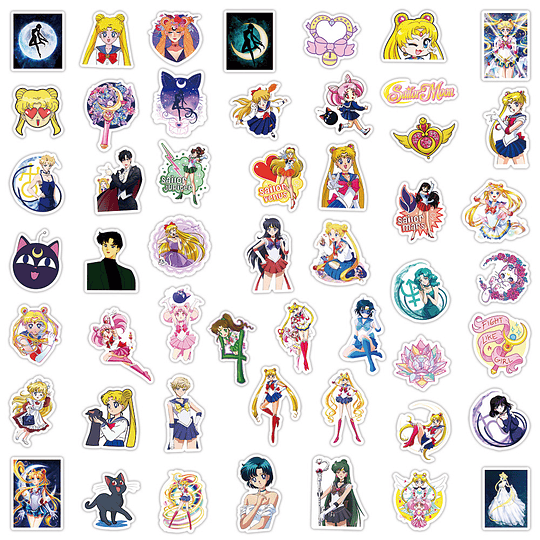 Sailor Moon Set de 50 Stickers