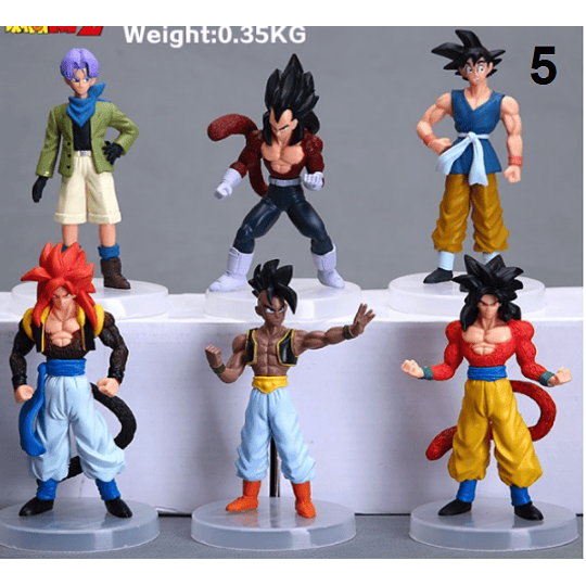 Dragon Ball Z Set 6 Figuras - Incluyen Base (Modelo 5)