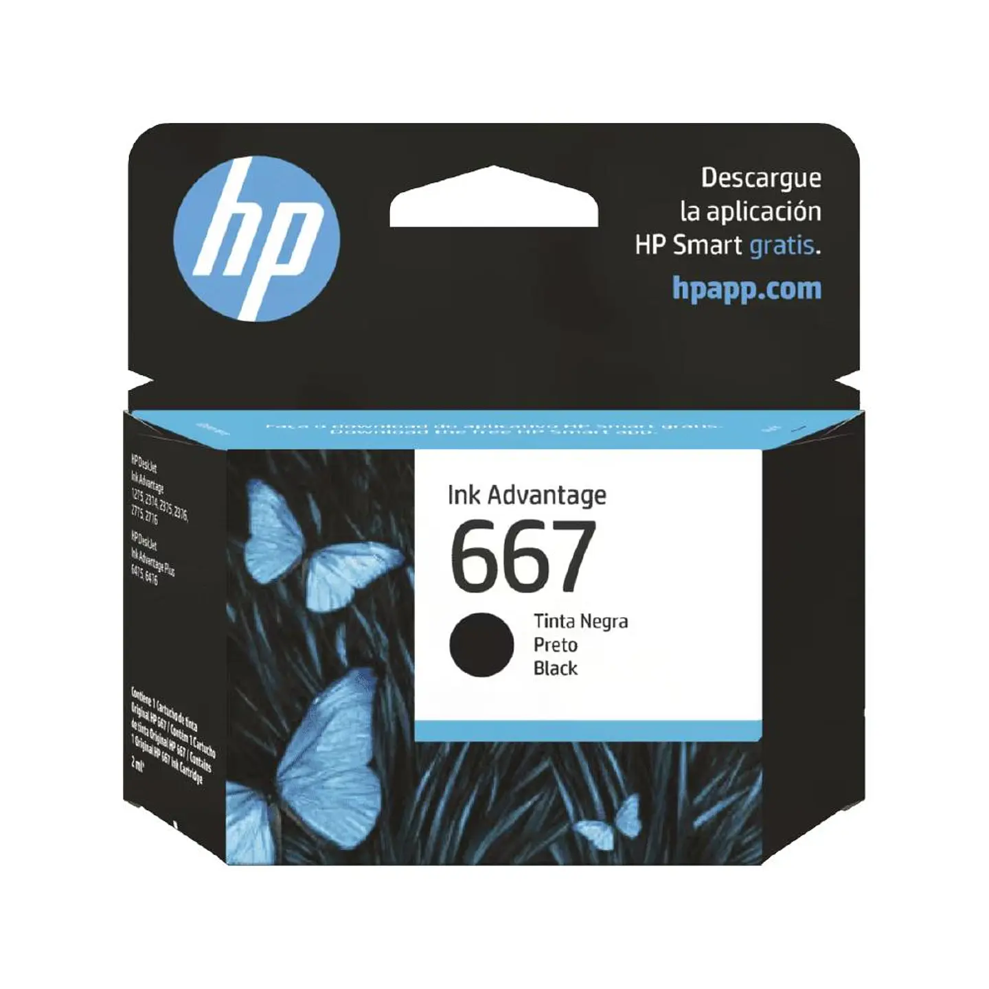 HP 667 TINTA NEGRA 1