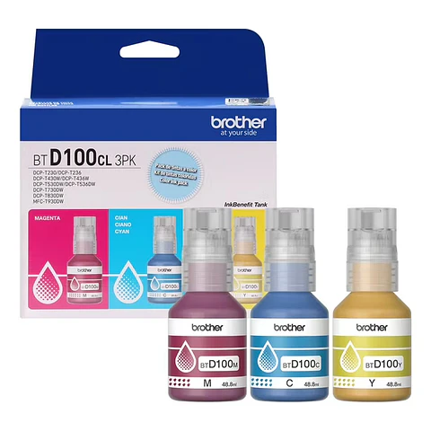 BrotherBTD100_Pack 3 Cyan, Magenta, Yellow