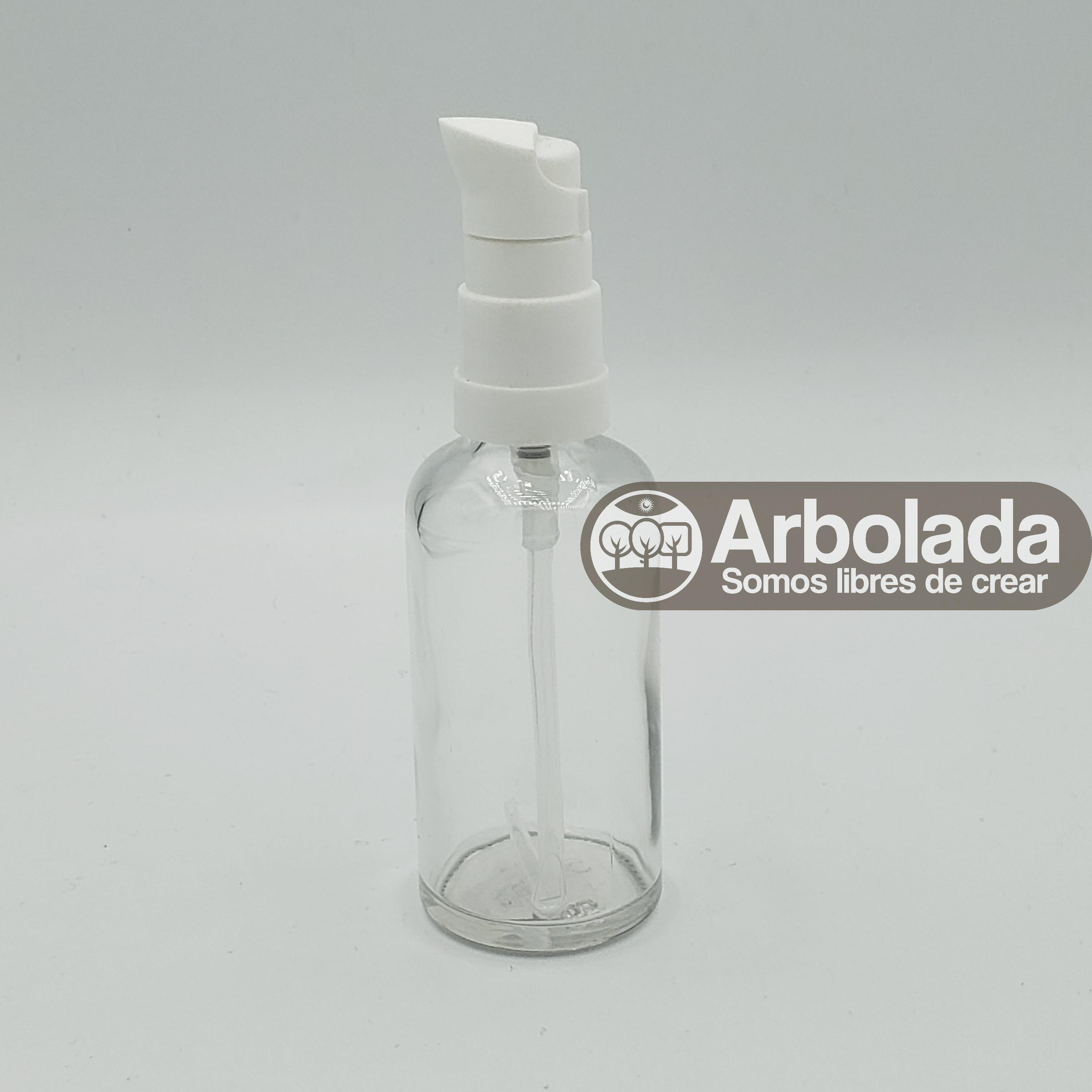 Envase vidrio 50ml transparente - Válvula de tratamiento Florencia