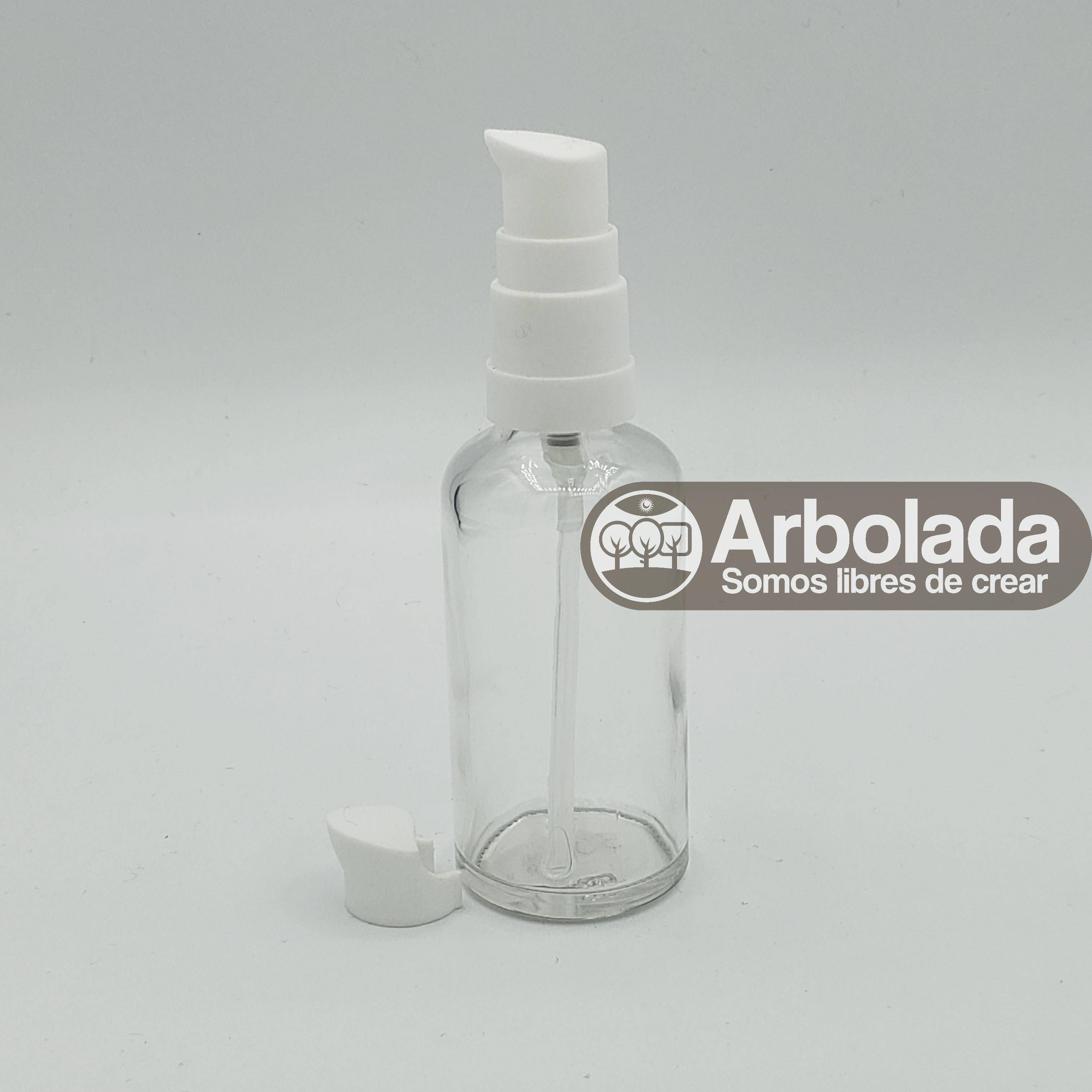 Envase vidrio 50ml transparente - Válvula de tratamiento Florencia
