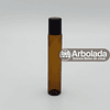 Roll on vidrio ambar 10ml tapa negra 