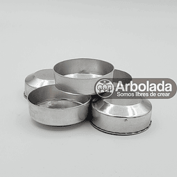 Set de portavela de aluminio (10 unidades)