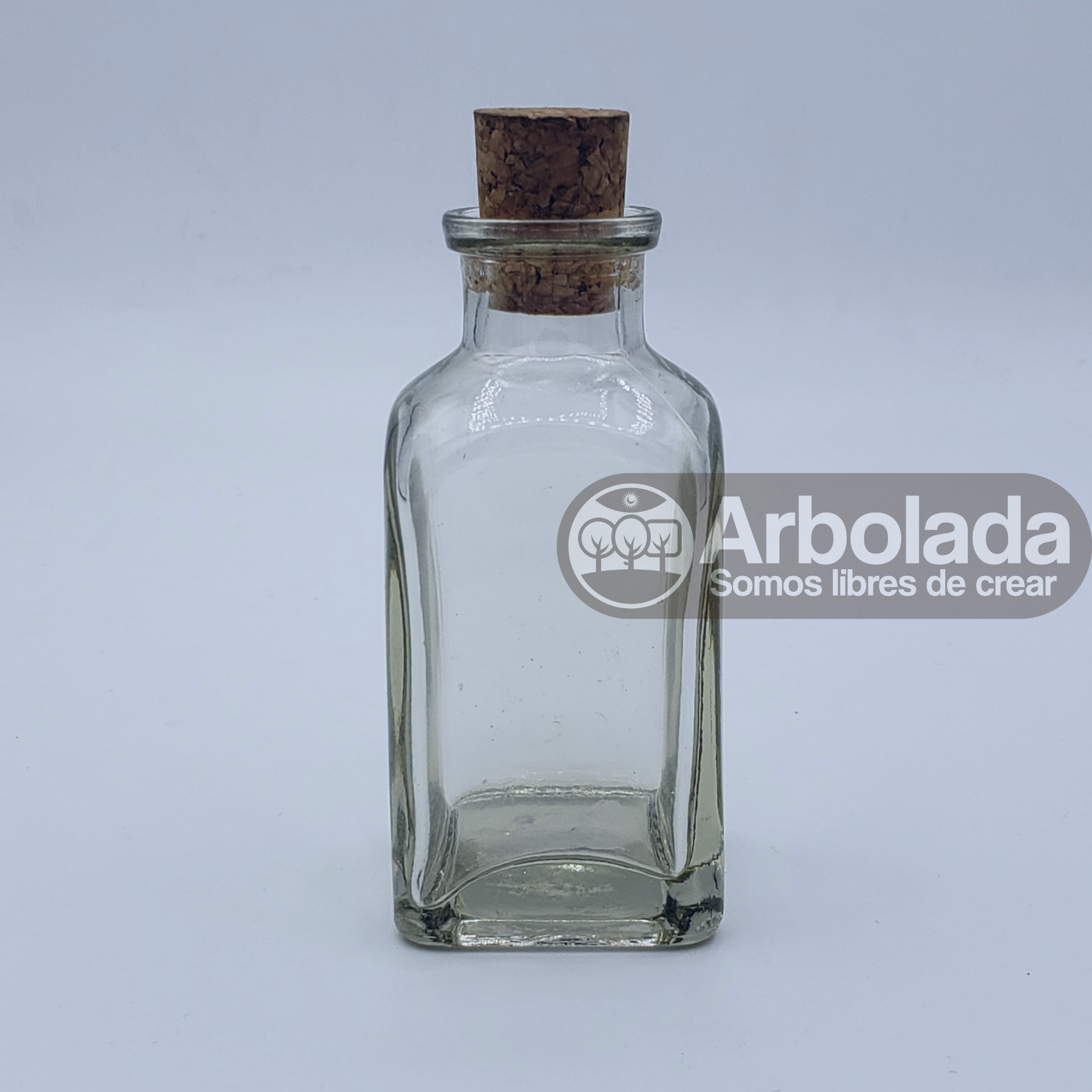 Botella Vidrio con corcho navidad 50 mL