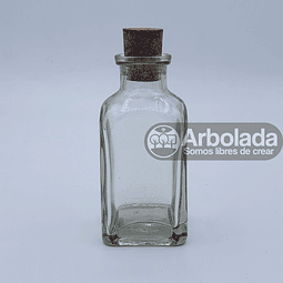 Botella 50mL Vidrio con corcho navidad