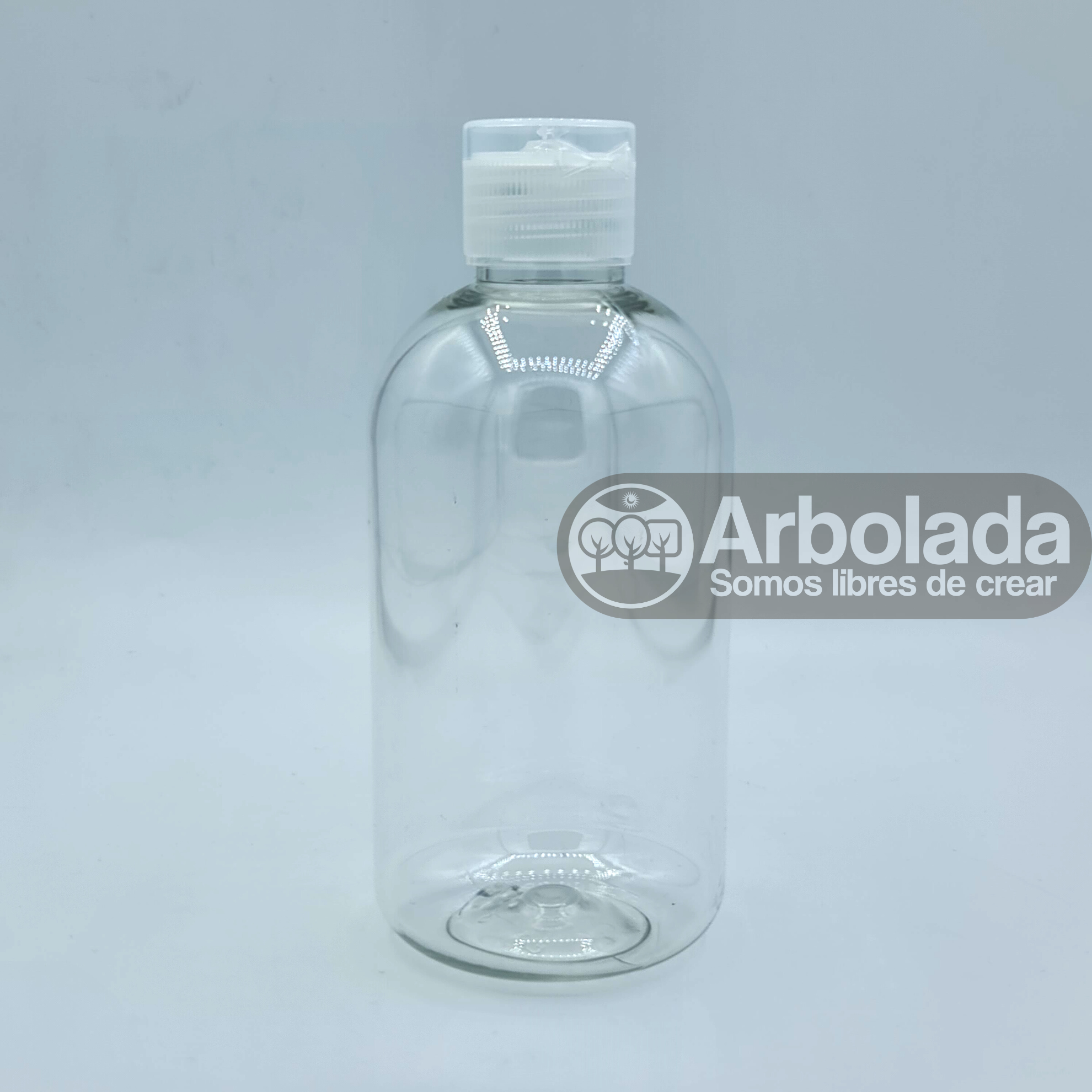 Barril Transparente con tapa transparente 250ml