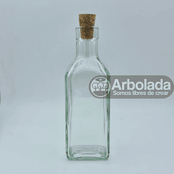 Botella 250mL Vidrio con corcho navidad