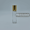 Roll on 10ml vidrio transparente tapa dorada