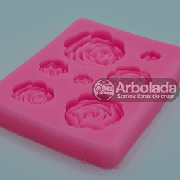 Molde mini rectangular Rosas 