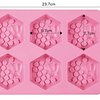 Molde de panal y abejas hexagonal 