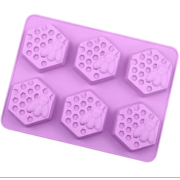 Molde de panal y abejas hexagonal 