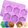 Molde de panal y abejas hexagonal 