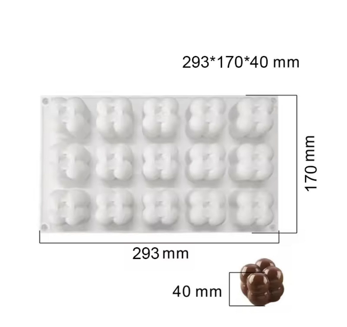 Molde mini bubbles (15 cavidades)