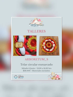 SUR CREATIVO: Taller de Telar Circular Enmarcado