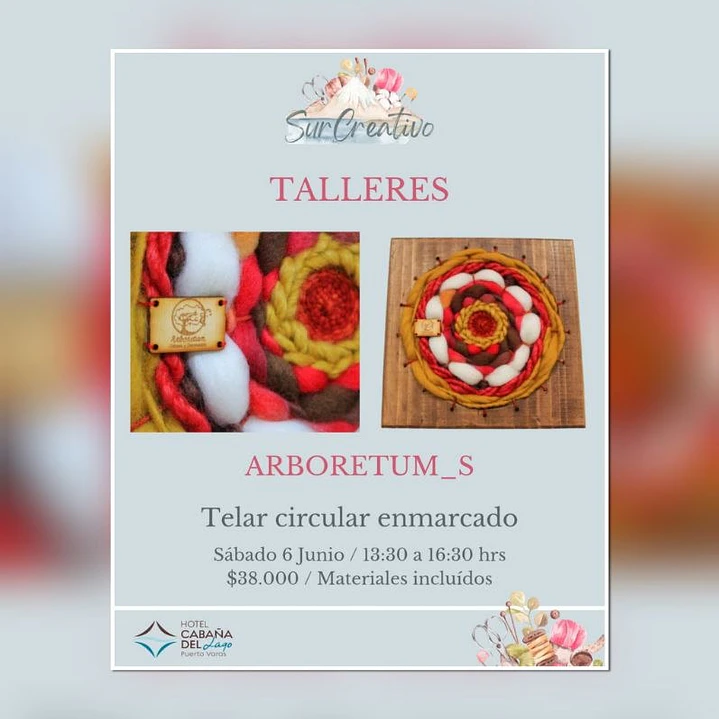 SUR CREATIVO: Taller de Telar Circular Enmarcado 1