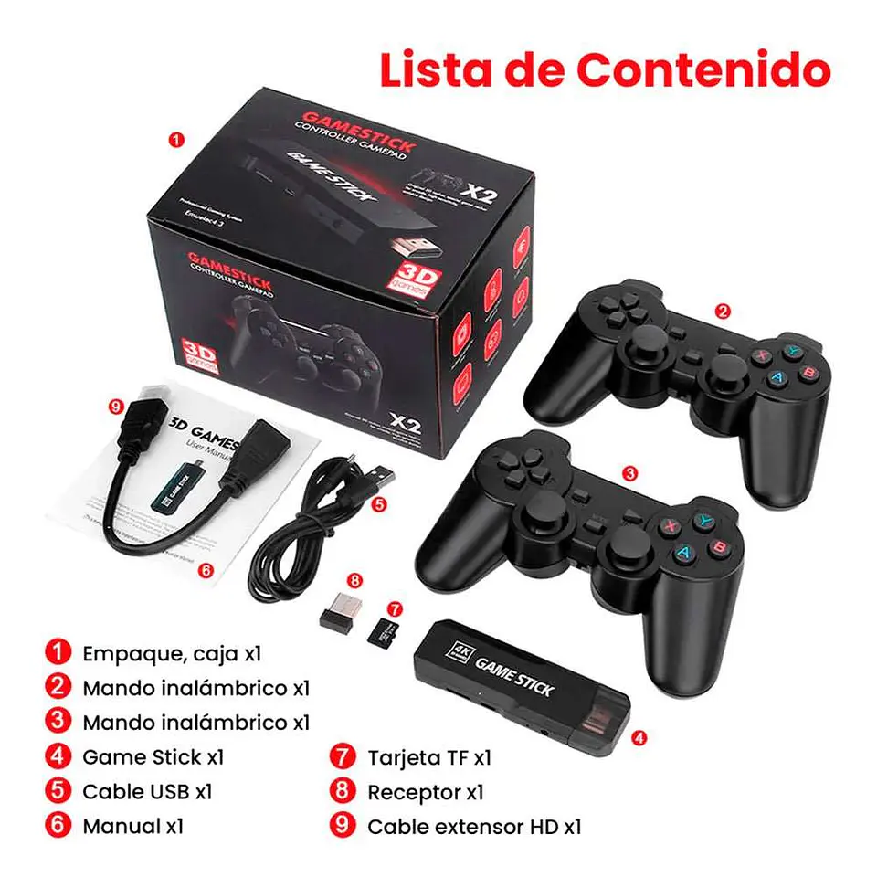 Multiconsola Retro Game Stick X2 Plus 4