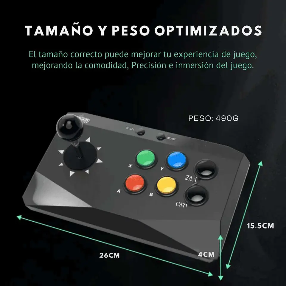 Game Stick 4k Lite + 2 Arcade Fighting Stick Inalambricos 3