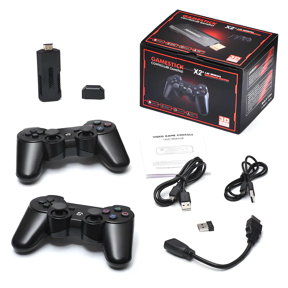 Game Stick X2 Plus con Mandos Recargables Tipo PS3 2