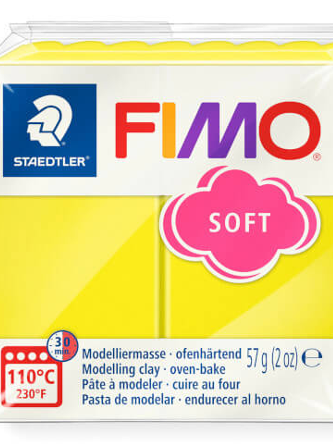 Fimo Soft 57gr Amarillo Limón (nº 10) 1