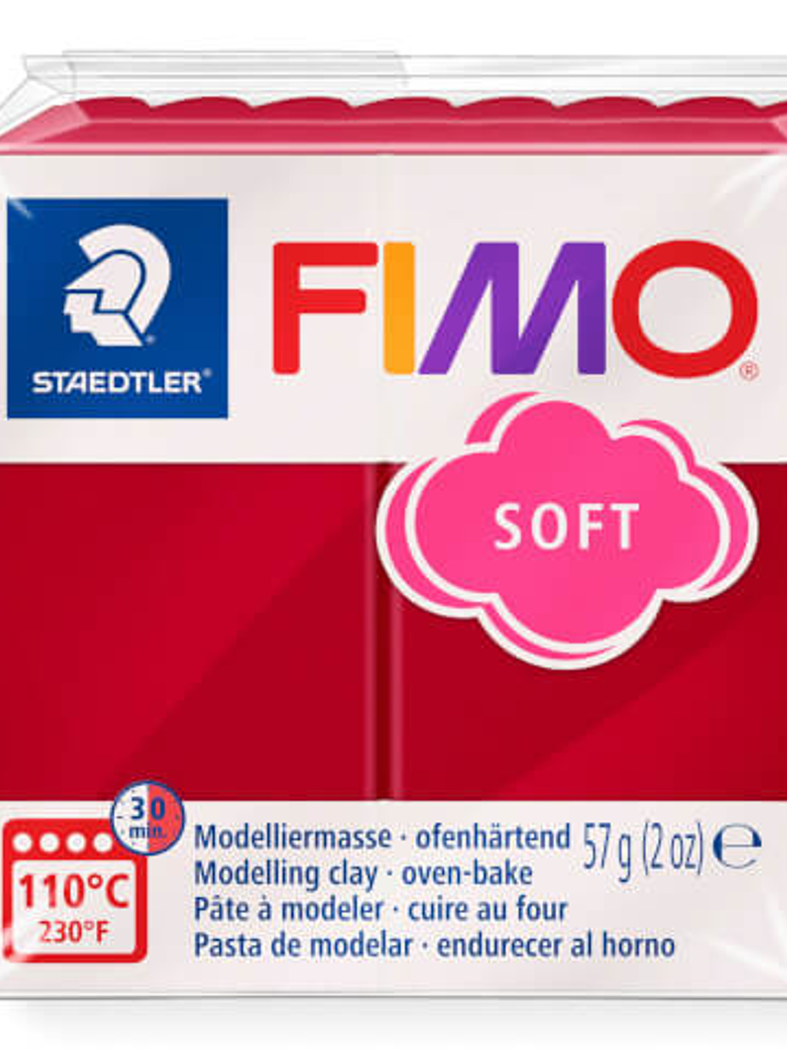 Fimo Soft 57gr Rojo Cereza (nº 26) 1