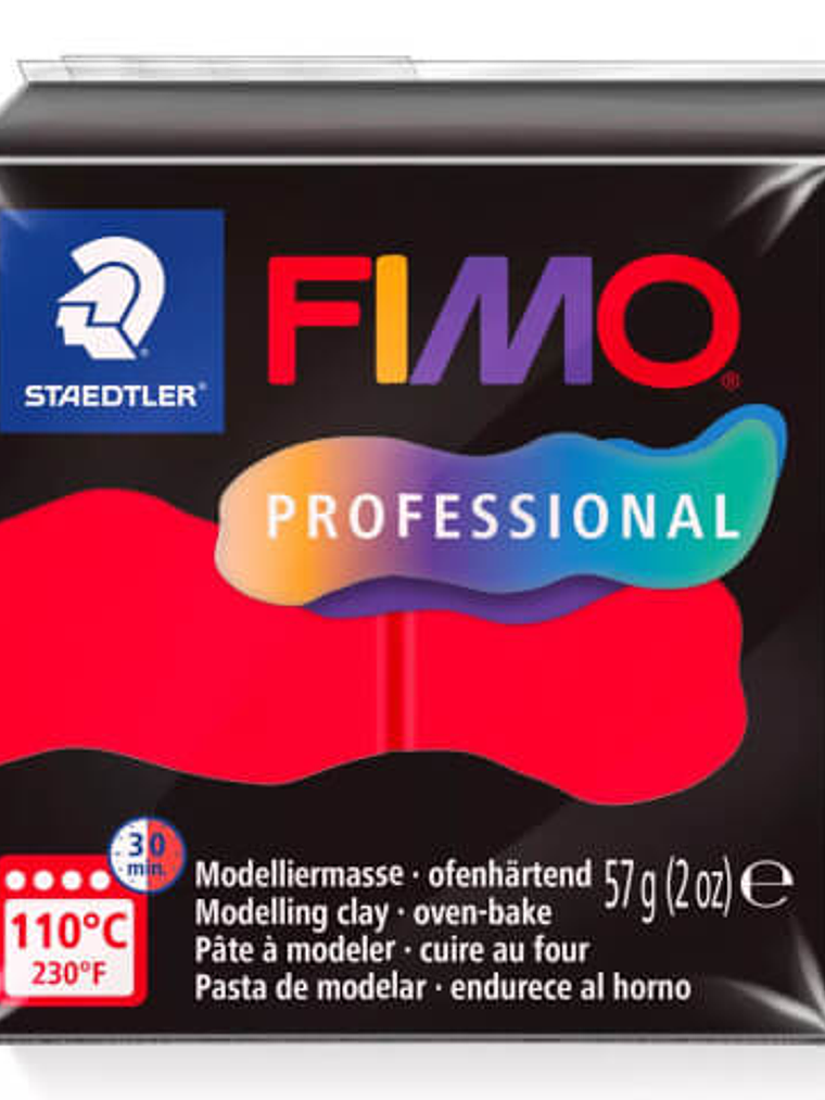 Fimo Professional 57gr - Rojo Puro (nº 200) 1